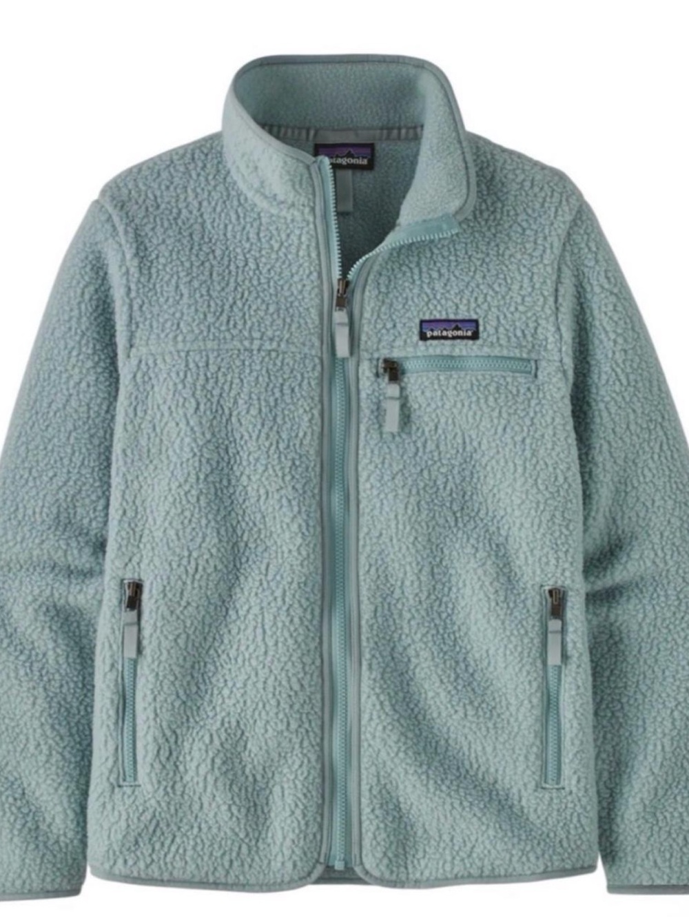 Patagonia Women's Pale Blue Teddy Fleece Jacket - Picture 3 of 6